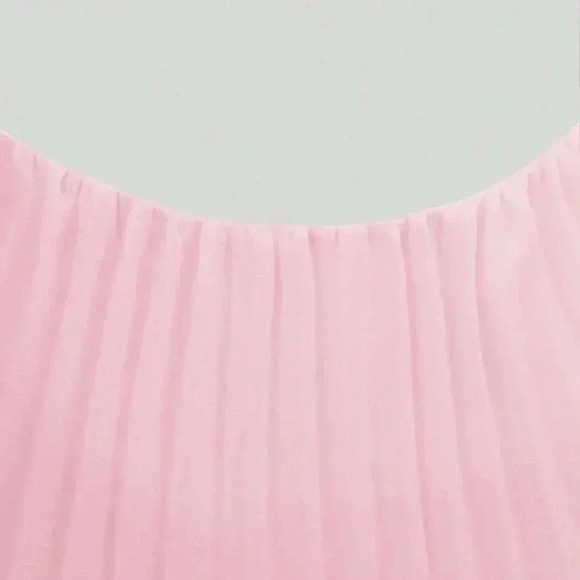 Pink Casual Women's Neck Tie Pleated Dress - Picture 7 of 8
